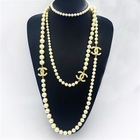 chanel necklace with pearl|chanel pearl necklace price list.